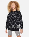 Nike Sportswear Club Fleece Ekstra stor sweatshirt med rund hals til store barn (jente)
