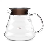 Glass Kettle 500ml Thick Clear Glass Heat-Resistant Coffee and Tea Kettle with Silicone Glass Cover for Home Office