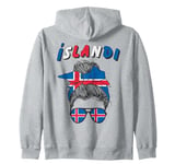 Iceland, Icelandic Girl, Iceland Flag, Islandi Zip Hoodie
