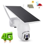 1080P 4G Wireless Camera Solar Battery Powered PIR PTZ CCTV Night For GHB