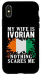 Coque pour iPhone X/XS Drapeau Côte d'Ivoire « My Wife Is Ivorian Nothing Scares Me »