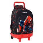 School Rucksack with Wheels Spiderman Hero Black 33 X 45 X 22 cm