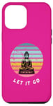 Coque pour iPhone 15 Pro Max Let It Go, Bouddha Méditation Vintage Zen, Bouddhiste