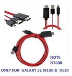 2m 1080p Micro Usb Mhl To Hdmi Cable Adapter Hdtv Samsung Galaxy S2 I9100 I9110