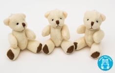 NEW Cute And Cuddly Little Teddy Bear X 3 - Gift Present Birthday Xmas