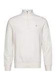 Luxury Jersey Quarter-Zip Pullover Tops Sweat-shirts & Hoodies Sweat-shirts Cream Polo Ralph Lauren