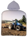 Handduksponcho til barn - Traktor  - 50x100cm - Härligt mjuk kvalitet