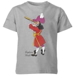 Disney Peter Pan Captain Hook Classic Kids' T-Shirt - Grey - 3-4 Years