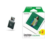instax SQUARE Link smartphone printers & SQUARE film 20 shot pack, white Border - contains 2 x 10 shot cartridges