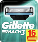 Pack 16 Lames GILLETTE MACH3 Recharges de Rasoir Lot Rasage Gilette Mach 3 Homme