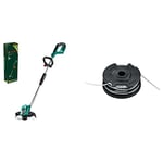 Bosch 0600878N04 AdvancedGrassCut 36 Cordless Grass Trimmer (Without Battery and Charger), Green & F016800351 Replacement 6 m x 1.6 mm Spool Line for ART 30-36 LI, ART 30, ART 27 and ART 24