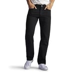 Lee Men's Regular Fit Straight Leg Jean, Double Black, 36W x 29L