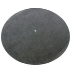 Black leather turntable mat