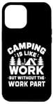 Coque pour iPhone 15 Pro Max Aventures de camping en plein air pour hommes, femmes, enfants drôles