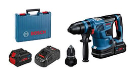 Bosch Professional BITURBO GBH 18V-34 CF Cordless Rotary Hammer (w. SDS Plus Quick-Change Chuck, 5.8 J, incl. Bluetooth Module, 2 x 5,5 Ah ProCORE18V Batteries, GAL 1880 CV Charger, in Carrying case)