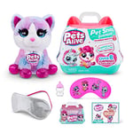 Pets Alive Pet Shop Surprise – Surprise Interactive Toy Pets with Electronic Speak and Repeat Slumber Party Series 2 Kitty by ZURU