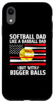 Coque pour iPhone XR Définition Softball Dad Like A Baseball Dad sur le dos