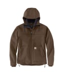 Carhartt Mens Super Dux Relaxed Fit Bonded Active Jacket - Brown Nylon - Size Small