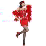 W WIDMANN MILANO Party Fashion - Costume Charleston, robe et bandeau avec plumes, années 20, Flapper, Fasching