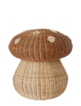 Mushroom Basket Home Kids Decor Storage Storage Baskets Brown OYOY MINI