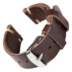 Bofink® Handmade Leather Strap for Pebble Time Steel - Brown/Sand