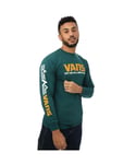 Vans Mens Long Sleeve T- Shirt in Green Cotton - Size Small