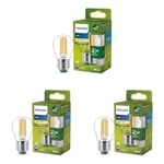 PHILIPS Ultra Efficient - Ultra Energy Saving Lights, LED Light Source, 40W, P45, E27, Warm White 2700 Kelvin, Clear (Pack of 3)