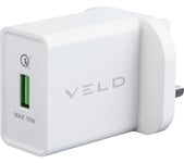 VELD Super-Fast VH18AW USB Wall Charger, White