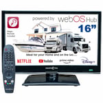 16" Smart TV (webOS) Full HD  12V 24V 240V Freeview & SAT Tuner, Magic Remote