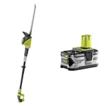Ryobi ONE+ 18V RPT184520 Cordless Pole Hedge Trimmer, 45cm Blade (with 1x2.0Ah Battery) & RB18L40 18V ONE+ Lithium+ 4.0Ah Battery