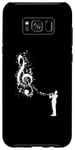Coque pour Galaxy S8+ Clarinette Instrument Player Note de Musique Clarinettiste