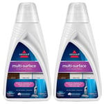 2 x Bissell Multi-Surface Floor Cleaner 1 Litre 1L - for Use in Bissell Crosswave & Spinwave Cleaners - Spring Breeze Scent - Ideal for Wood, Area Rugs or Tile Flooring