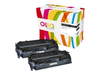 OWA - 2-pack - svart - kompatibel - tonerkassett (alternativ för: Canon 719H, HP CE505XD) - för HP LaserJet P2035, P2035n, P2055, P2055d, P2055dn, P2055x