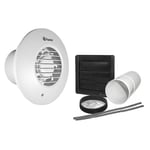 Xpelair DX100PIRR PIR Control Round Extractor Fan with Wall Kit - 93010AW