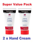 2 x Neutrogena Norwegian Formula Hand Cream Concentrated Unscented 75 ml