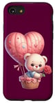 iPhone SE (2020) / 7 / 8 Valentine Teddy Bear Pink Flower Hot Air Balloon Case