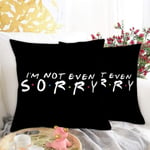 Black Letter Pillowcases Sofa Throw Cushion Cover Home Decor B A2