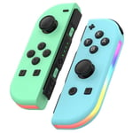 Manette compatible avec Nintendo switch sans fil Bluetooth Joy-Con Contrôleurs Gamepad (contrôleur non officiel) - VERT / BLEU CLAIR