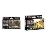 Vallejo VAL70206 Colours for Models and minatures, 17 ml (Pack of 6) & VAL70207 AV Model Color Set-WWII German Waffen SS (6), 17 ml (Pack of 6)