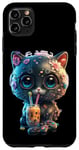 Coque pour iPhone 11 Pro Max Gamer Boba Jeu vidéo Chat Kawaii Neko Best Bubble Tea Chaton