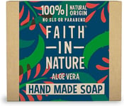Faith In Nature Natural Aloe Vera Hand Soap Bar, Rejuvenating, Vegan & Cruelty