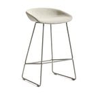HAY - About a Stool AAS39 Low - Stainless Base - Cat.5 - Coda 2 100 - Barstolar - Hee Welling - Metall/Plast
