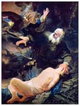 ArtPlaza Rembrandt Angel Prevents The Sacrifice of Isaac Panneaux Decoratifs, Bois MDF, Multicolore, 60x80 Cm
