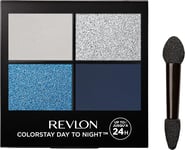 Revlon Colorstay 24 Hour Eyeshadow Quad with Dual-Ended Applicator Brush, Longwe