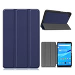 Lenovo Tab M7 litchi leather flip case - Blue