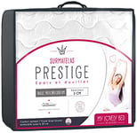 My Lovely Bed - SurMatelas Prestige 90x190/200 cm - Epais et Douillet - Enveloppe 100% Coton - Lavable