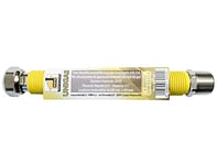 tuyau de gaz flexible extensible INOX 1/2 " m 3 / 4''F 200/400 mm jaune inoxydable UNI 11353