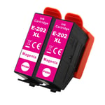 2 Magenta XL Printer Ink Cartridges for Epson Expression Photo XP-6000 & XP-6100