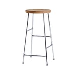 HAY - Cornet Bar Stool Low - Oiled Oak - Chromed Steel