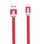 Cable Noodle 1m Pour "Samsung Galaxy S21" Chargeur Type C Android Universel - Rouge